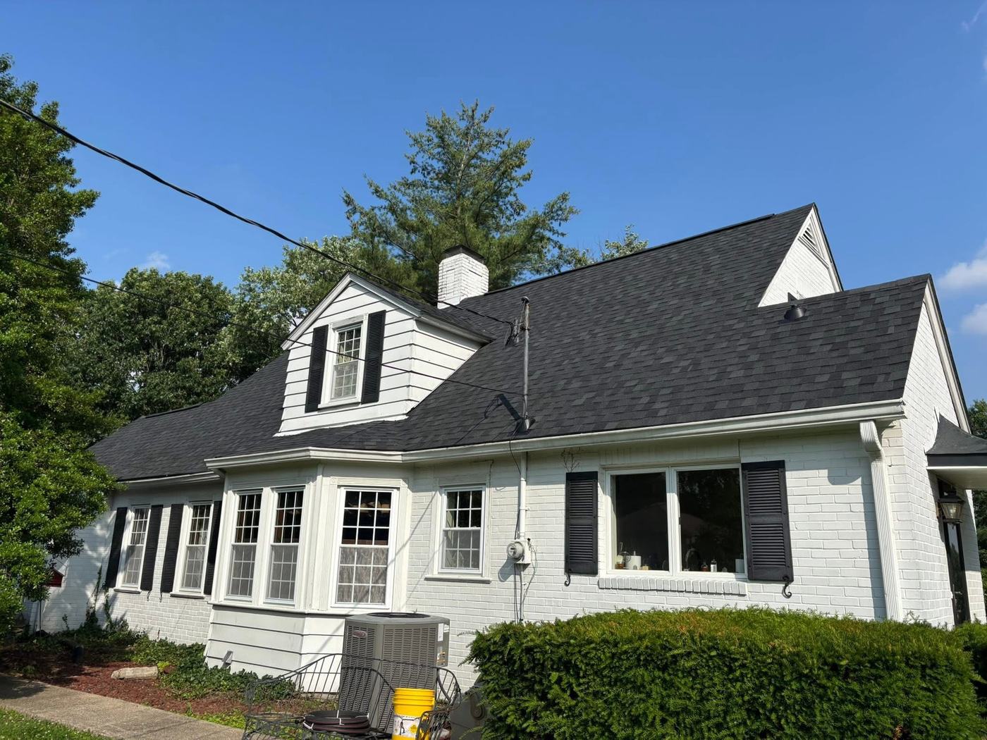 Completed residential roof project by Fortress Roofing LLC near New Albany, IN
